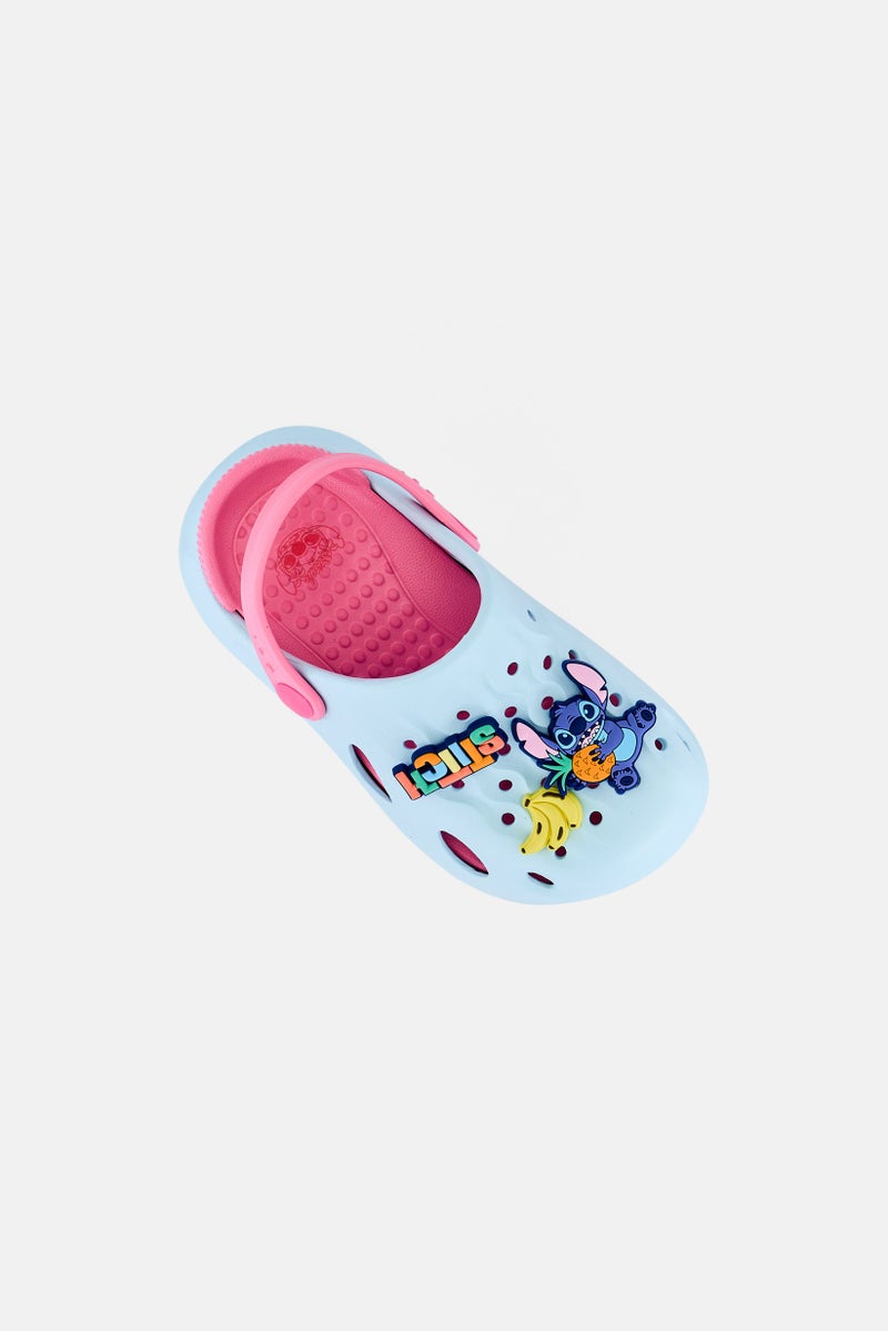 Disney Stitch Toddlers Girl Slip On Clogs, Turquoise - Image 4